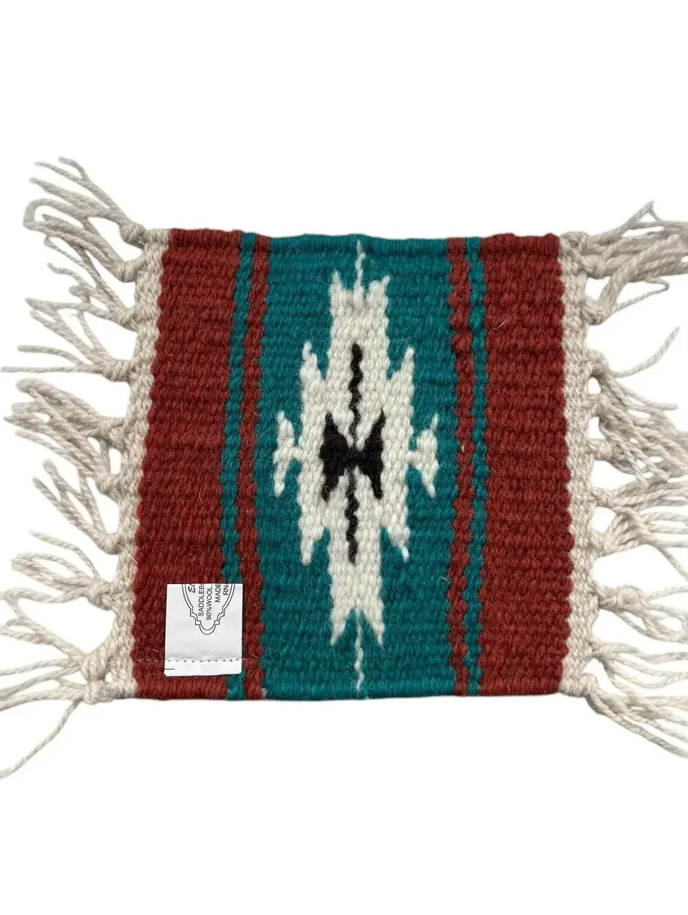 El Paso Saddle Blanket Co Woven Table Mat 90% Wool 9.5” X 6.5”